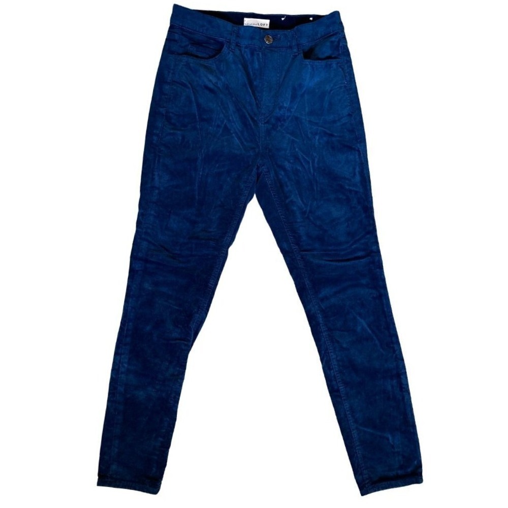 Blue‎ velvet like tapered jeans pants women 27/4